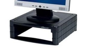 5 x Monitor Screen Risers - Creates Storage Areas Under Monitors - Upto 15kg Load Each - New Stock -