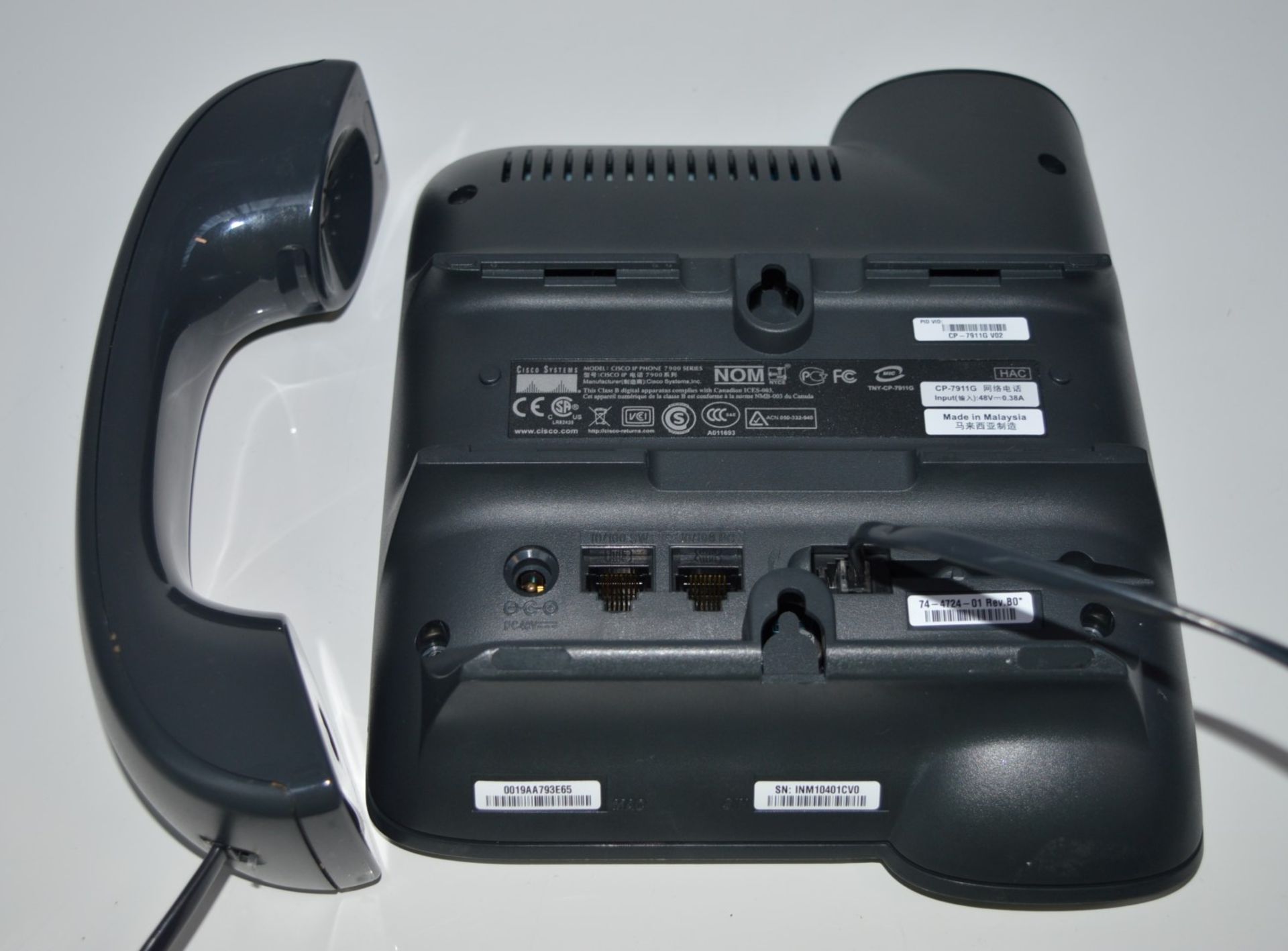 4 x Cisco CP-7911G Unified IP SIP Phones - Removed From a Working Office Environment in Good - Image 6 of 8