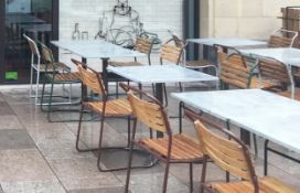 4 x Bistro Table & Chair Sets - Lot Includes 4 x Substantial Outdoor Folding Tables With Hardwearing