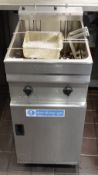 1 x Valentine Evo 400 Freestanding Twin Basket Fryer - 15 to 18 Litre Capacity