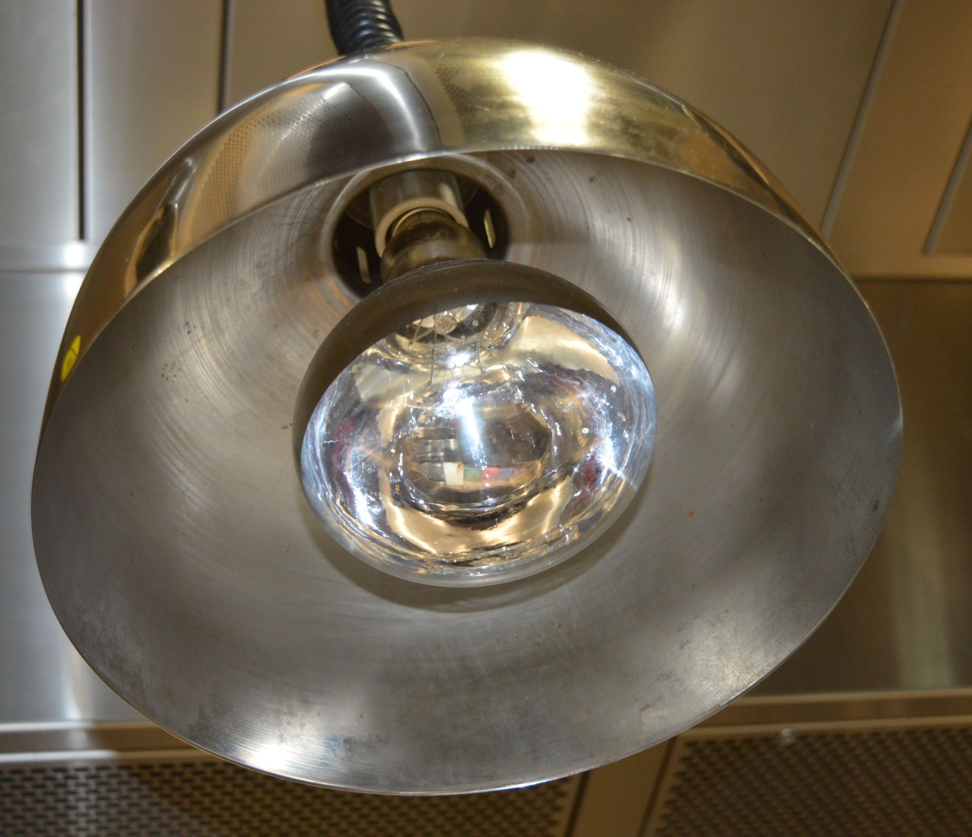 4 x Hatco DL-750-RL Hanging Retractable Heat Lamps in Bright Chrome - Keeps Food Warm at Kitchen - Image 6 of 7