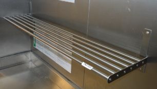 1 x Commercial Kitchen Wall Mounted Shelf - Width 120cm - CL350 - Ref 016 - Location: Cardiff CF10