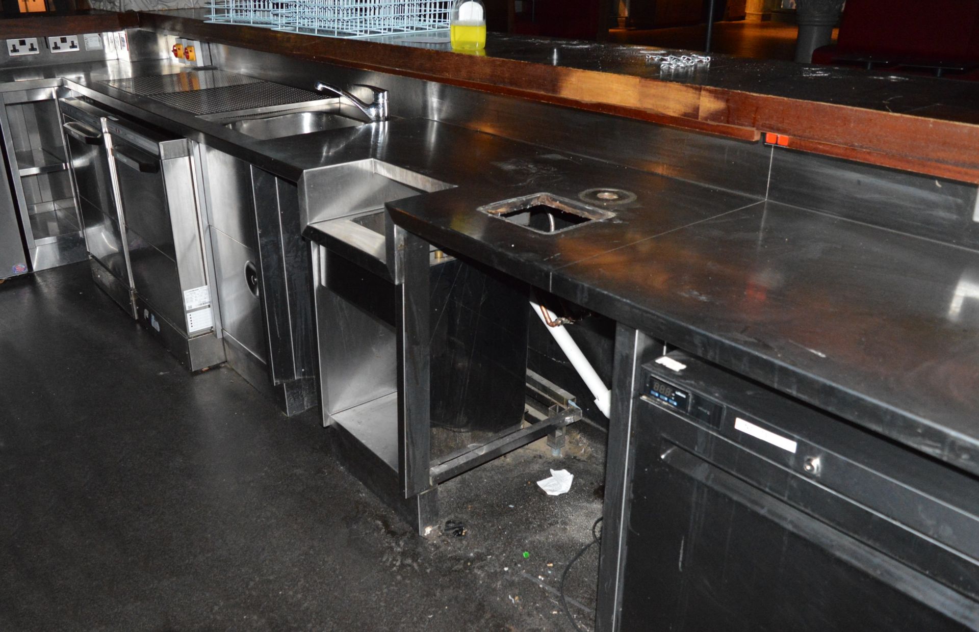 1 x Stainless Steel Bar Server Unit With Wash Basins - More Info to Follow - CL350 - Ref In2-060 - - Image 10 of 11