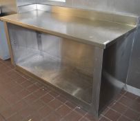 1 x Stainless Steel Prep Bench - H91 x W175 x D70cms - CL350 - Ref 006 - Location: Cardiff CF10