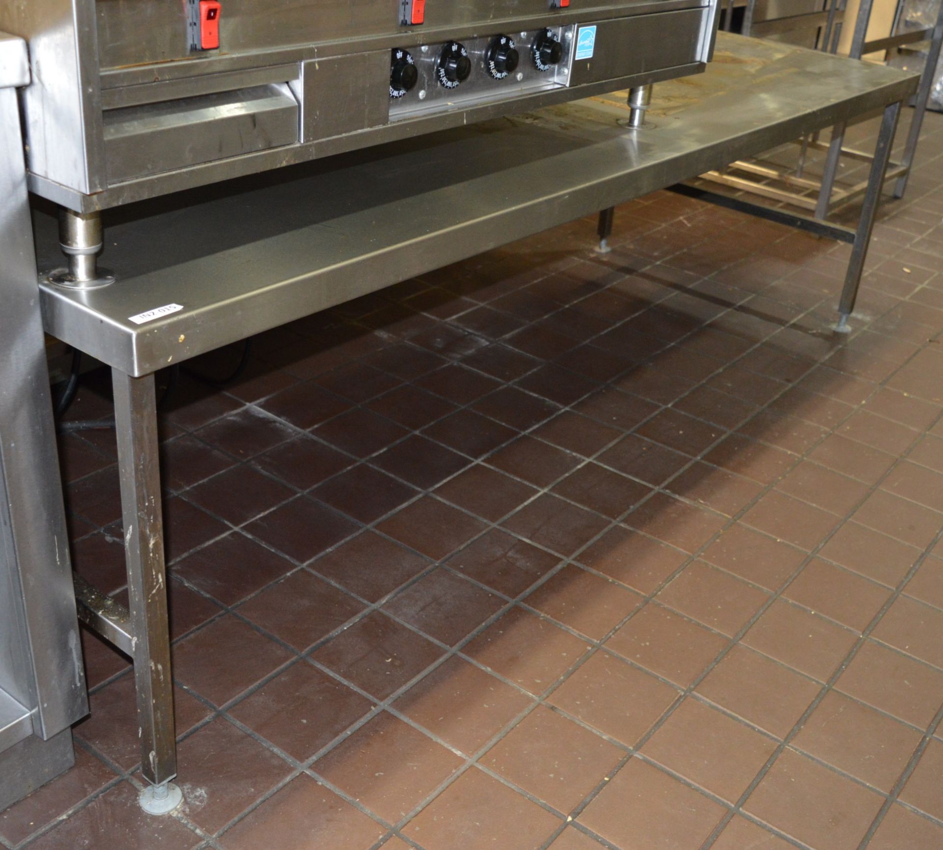 1 x Stainless Steel Low Centre Table - H66 x W210 x D90 cms - Ref 015 - Location: Cardiff CF10 - Image 3 of 3