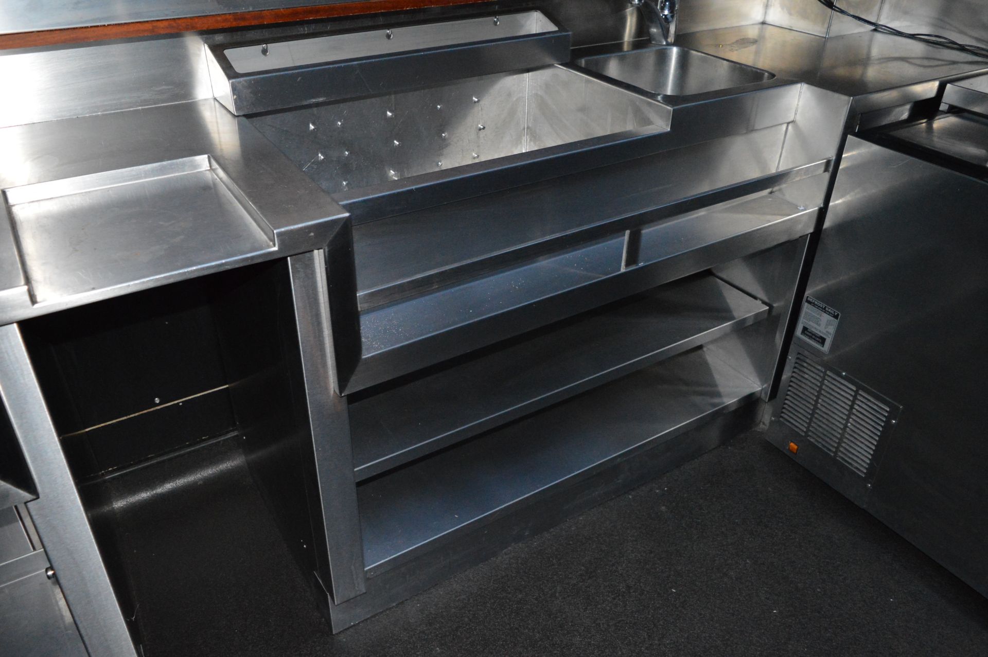 1 x Stainless Steel Double Speed Bar With Two Ice Wells and Two Sink Basins - More Info to - Image 13 of 13