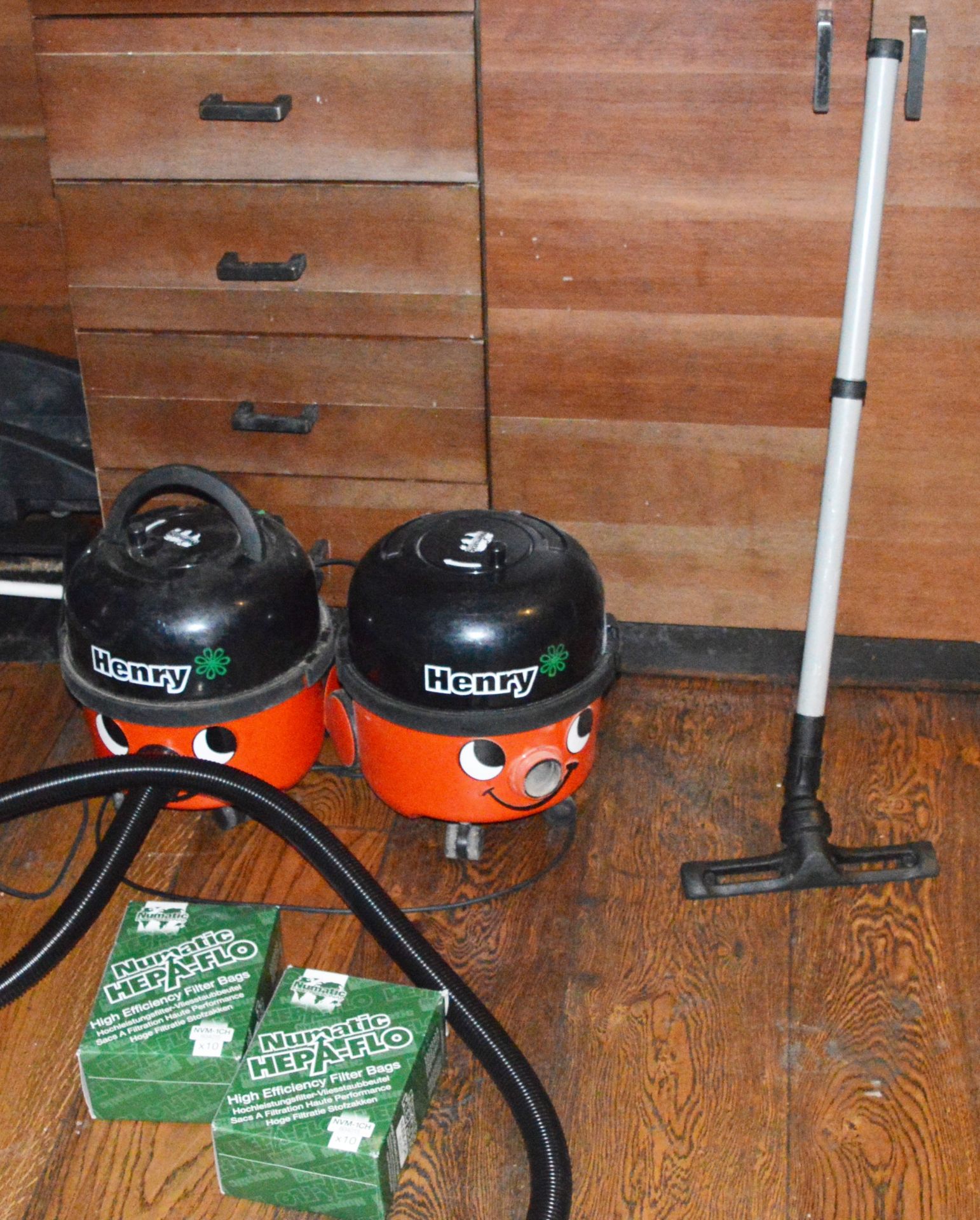 2 x Numatic Henry Hoovers With Accessories and Spare Hoover Bags - CL350 - Location: Cardiff CF10 - Image 2 of 3