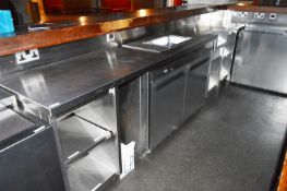 1 x Stainless Steel Bar Server Unit With Wash Basin - More Info to Follow - CL350 - Ref In2-065 -