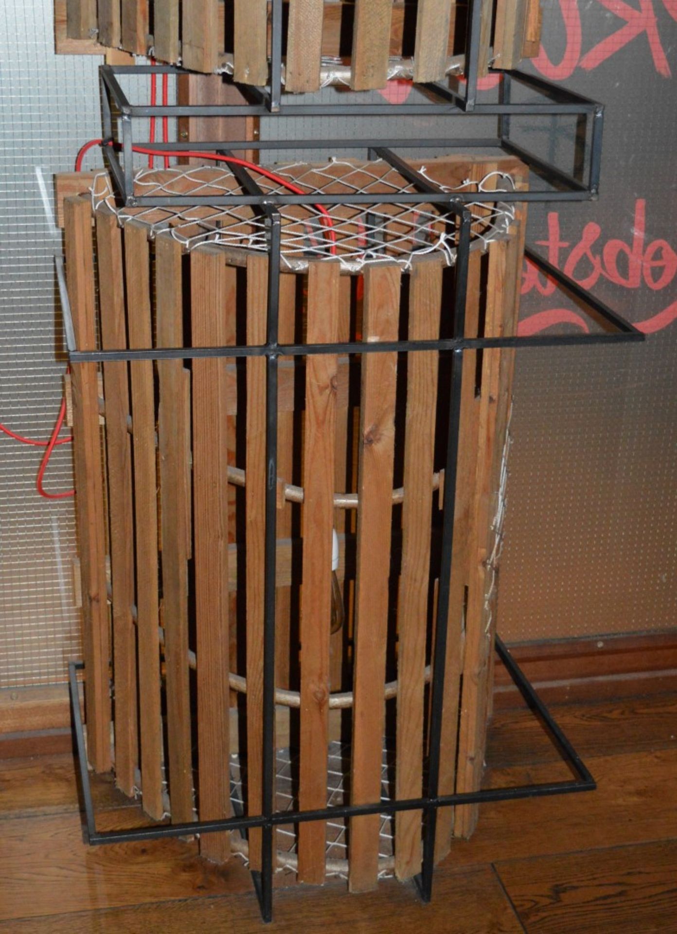 2 x Maritime Costal LOBSTER CAGES - Wooden Lobster Cages With Metal Cage protectors - Image 3 of 7