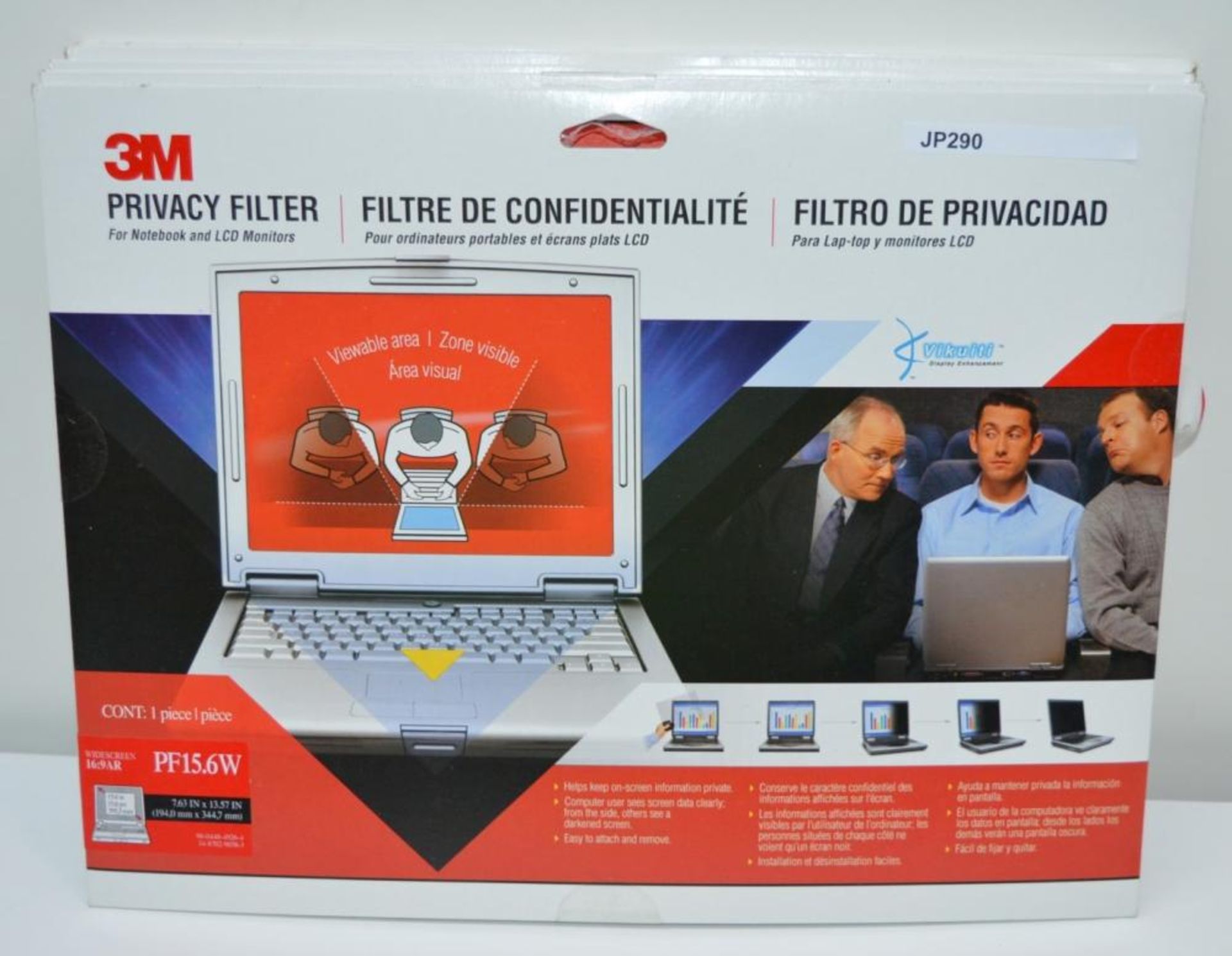 1 x 3M LCD Monitor or Laptop Privacy Filter - Suitable For 15.6 inch Widescreen 16:9 - Product Code - Image 3 of 3