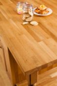 1 x Solid Wood Kitchen Worktop - OAK - Oak Blockwood Kitchen Worktop - Size: 3000 x 900 x 32mm - Unt