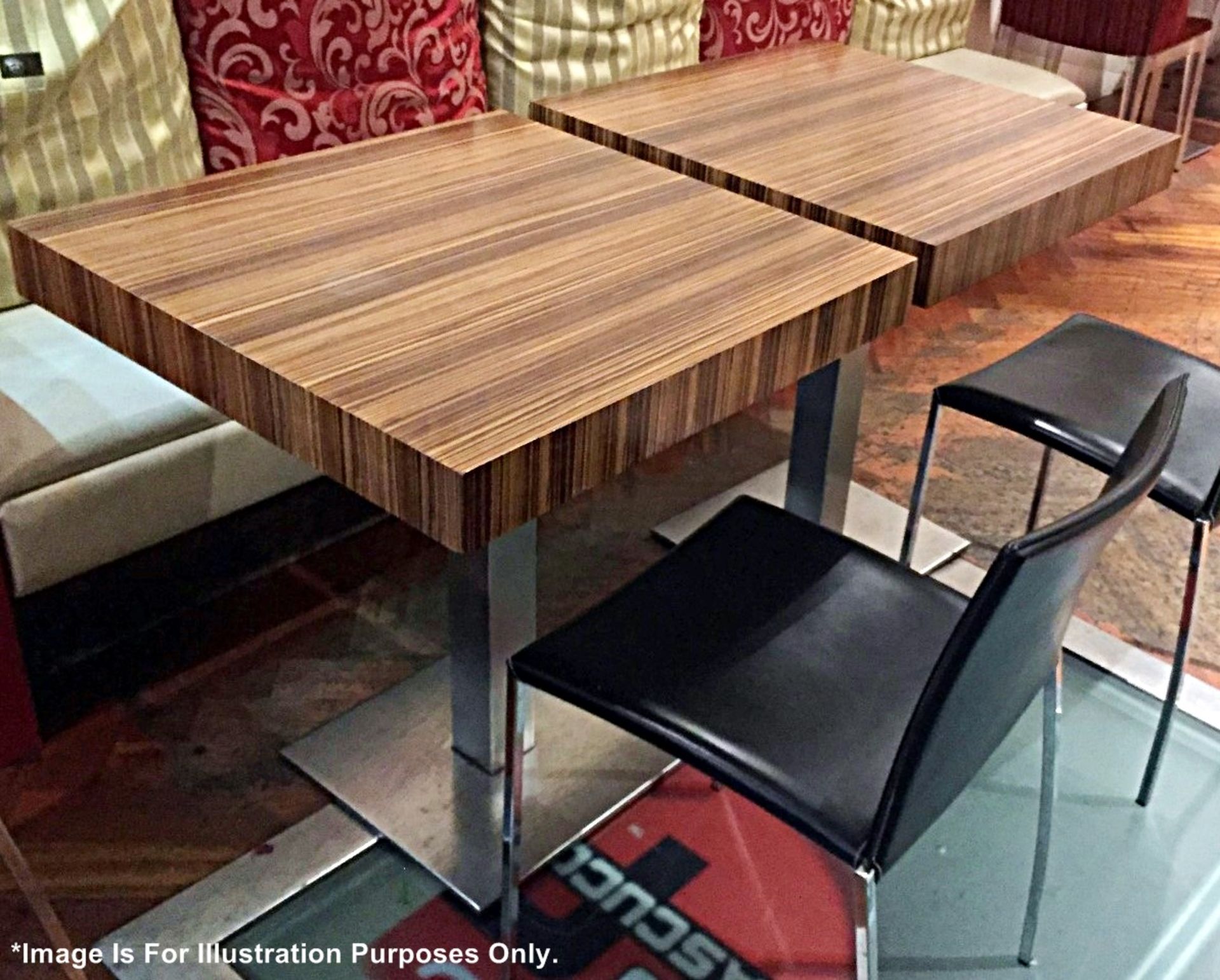 4 x Square Bistro Tables - Dimensions: H76 x W70 x D70cm - City Centre Restaurant Closure - Supplied