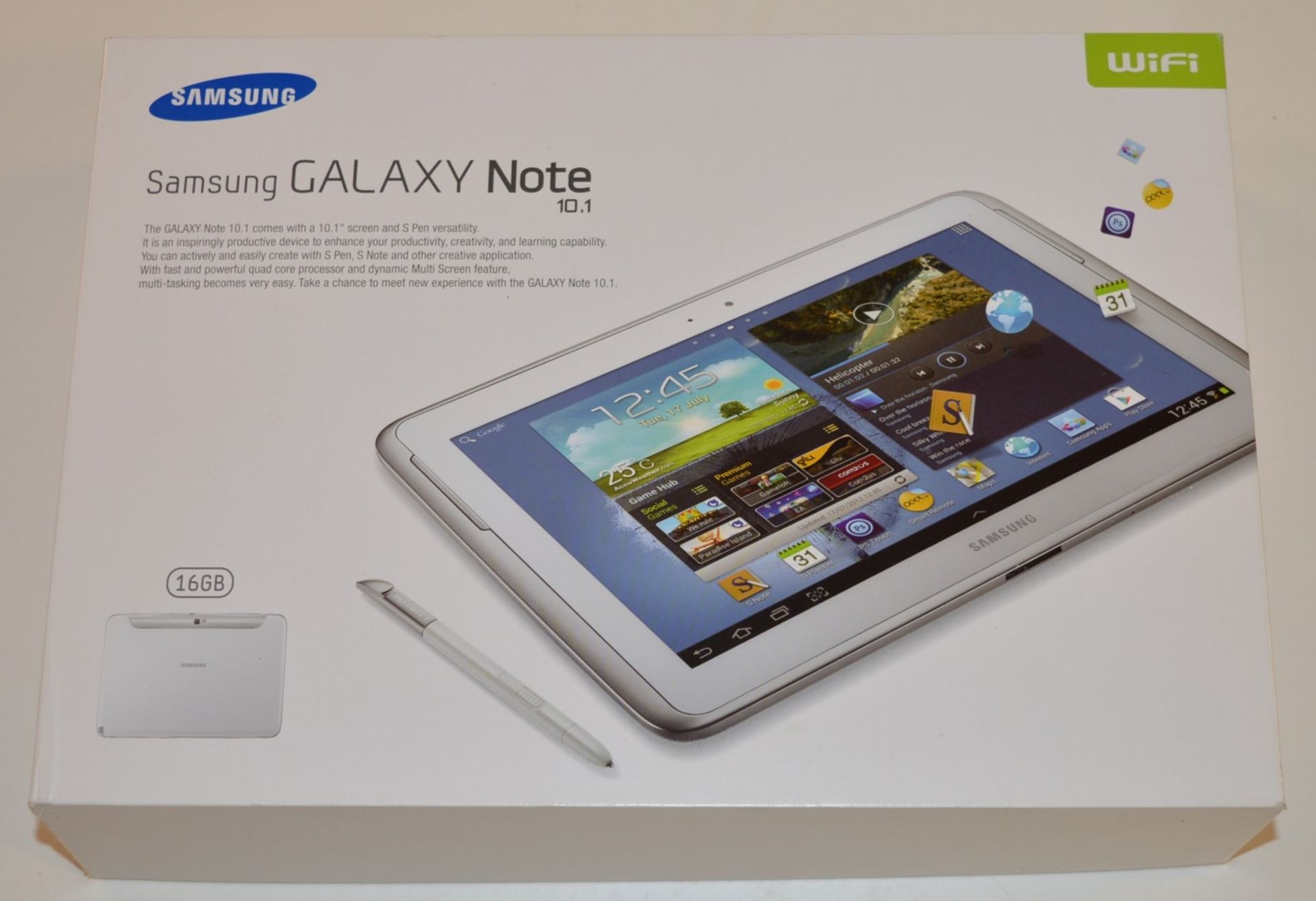 1 x Samsung Galaxy Note 10.1 Tablet Computer - Features Quad Core 1.4ghz Processor, 2gb Ram, 16gb - Image 6 of 10