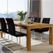 6 x Matching VENJAKOB "Let's Go" Dining Chairs - Expertly Upholstered In Black Leather With Metal Ca