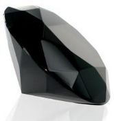 10 x ICE London Diamond Shaped Crystal Paperweights - Colour: Black - 100mm In Diameter - New / Unus