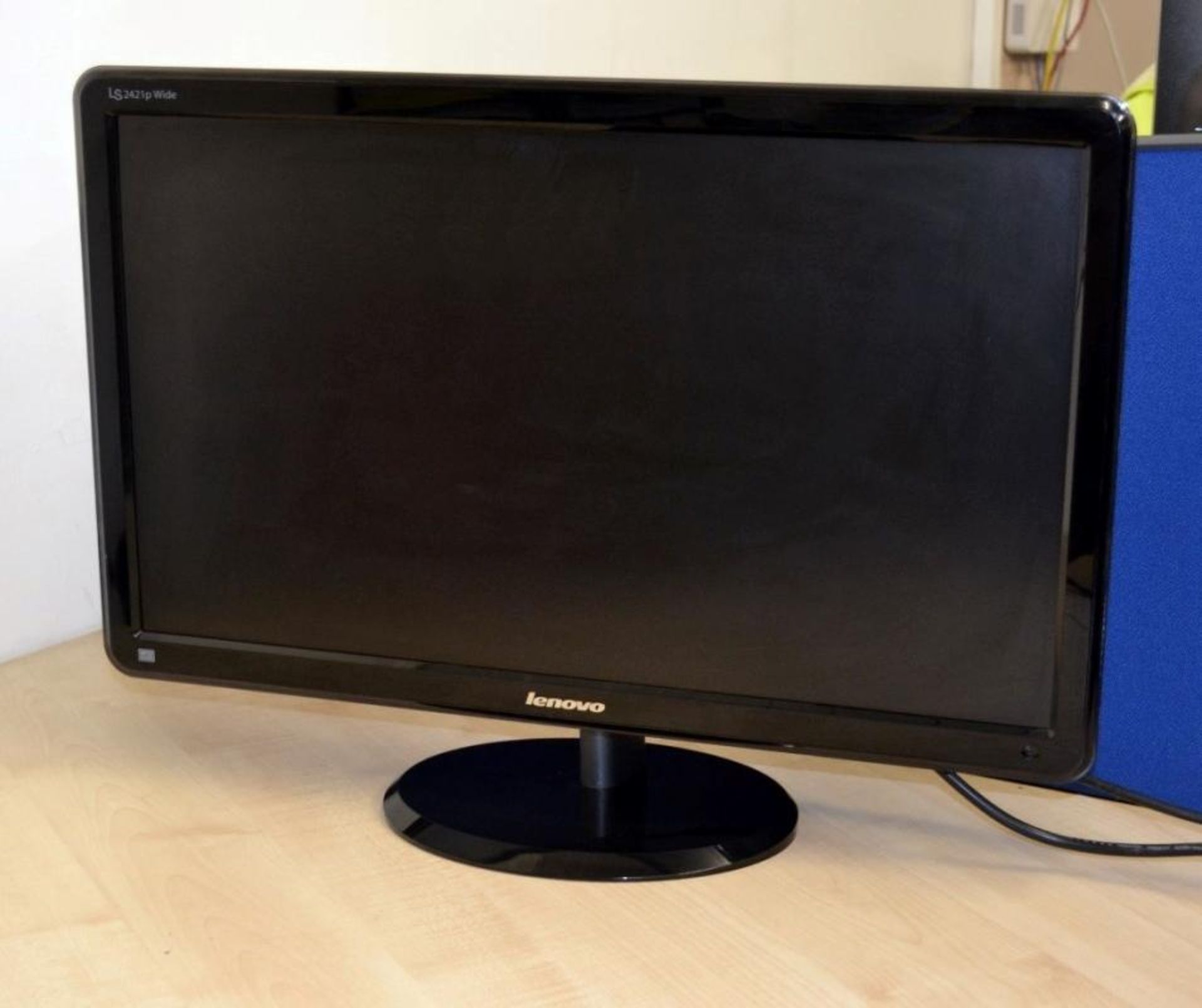 1 x Lenovo LS2421p Wide 23.6" Full HD LED TFT Monitor (Model: 4015-LS1) - Recently Taken From A Work - Image 4 of 13