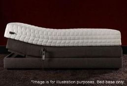 1 x COLUNEX Superking Lust Elite Adjustable Bed Base With Pocket-springs - X2 - Upholstered In A Pre