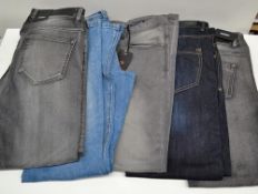 5 x Assorted Pairs Of PRE END Branded Mens Jeans - New Stock With Tags - Recent Retail Closure - As