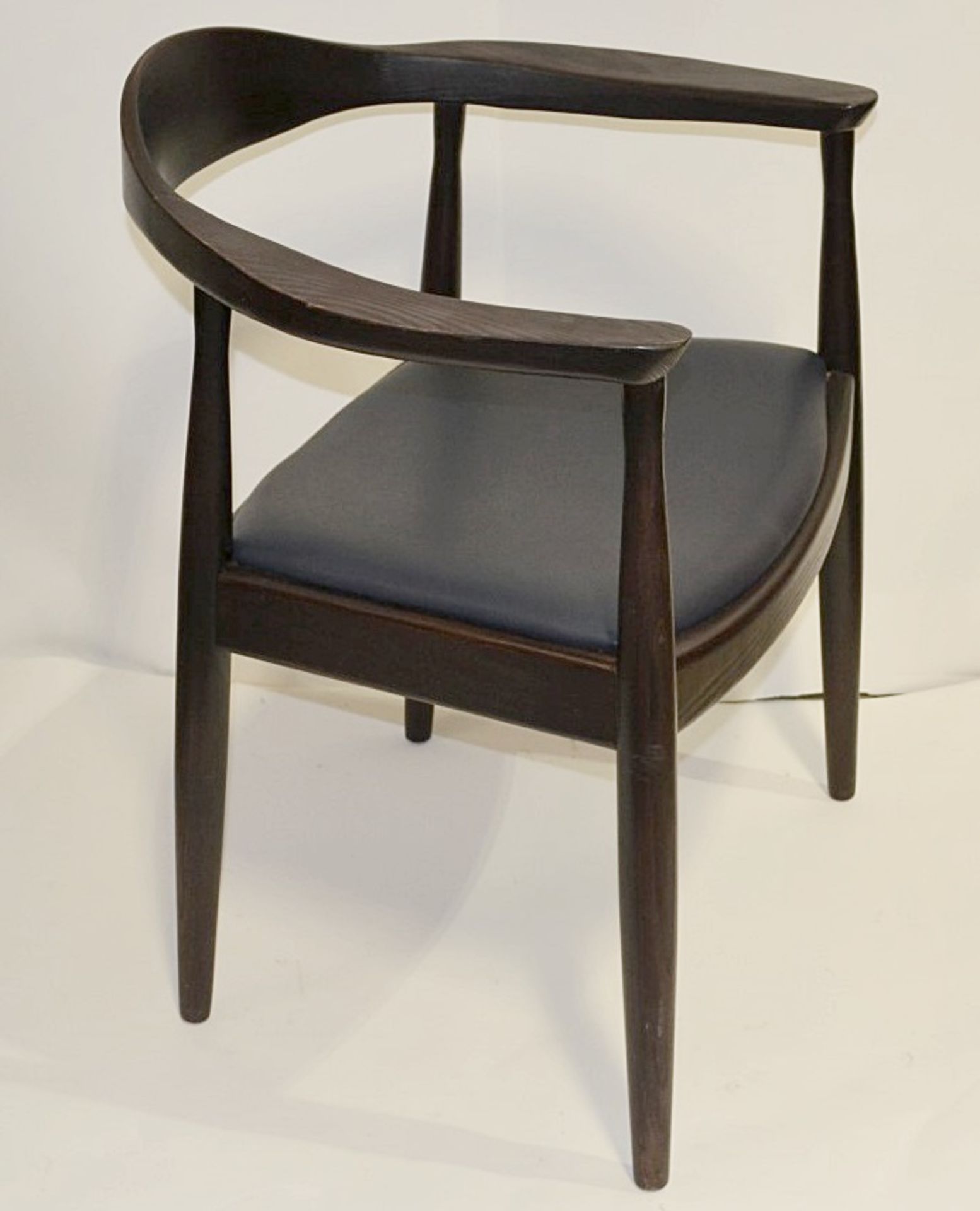 4 x Wooden Dining Chairs With Upholstered Seats - Dimensions: H78 x W64 x D57cm, Seat Height: 47cm - - Image 2 of 4