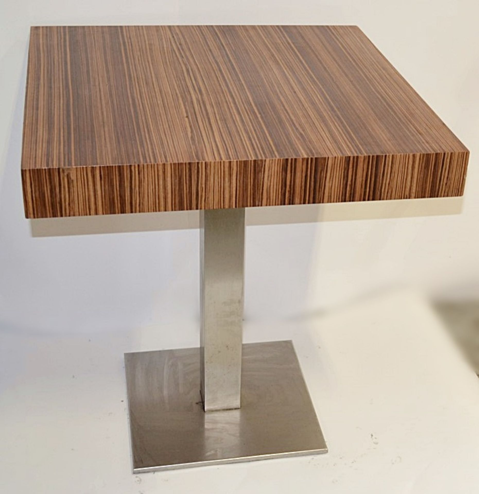 4 x Square Bistro Tables - Dimensions: H76 x W70 x D70cm - City Centre Restaurant Closure - Supplied - Image 2 of 5