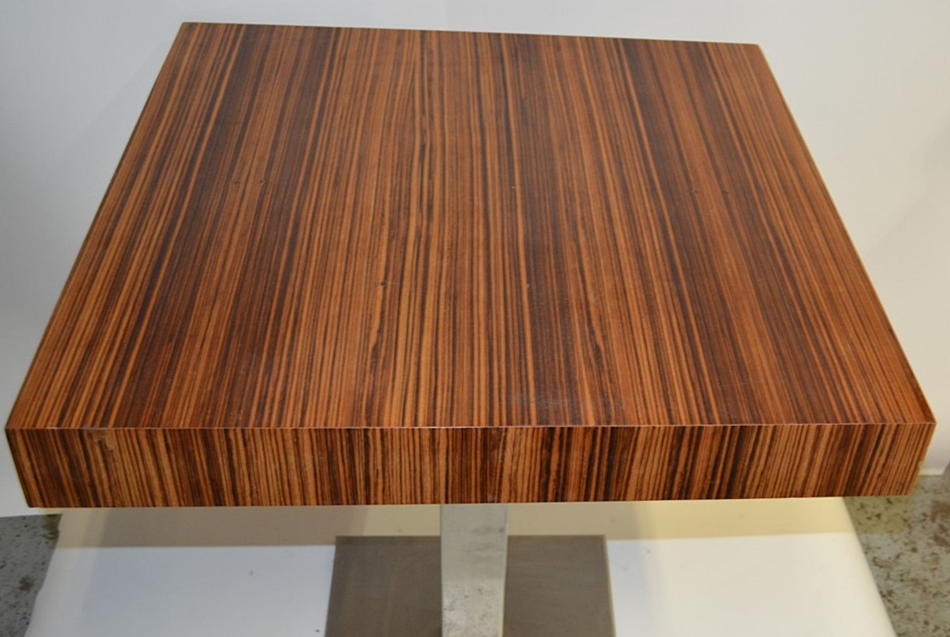 4 x Square Bistro Tables - Dimensions: H76 x W70 x D70cm - City Centre Restaurant Closure - Supplied - Image 3 of 5