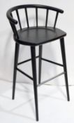 4 x Tall Wooden Bar Chairs - Dimensions: H97cm x W57 x D43cm, Seat Height: 76cm - City Centre