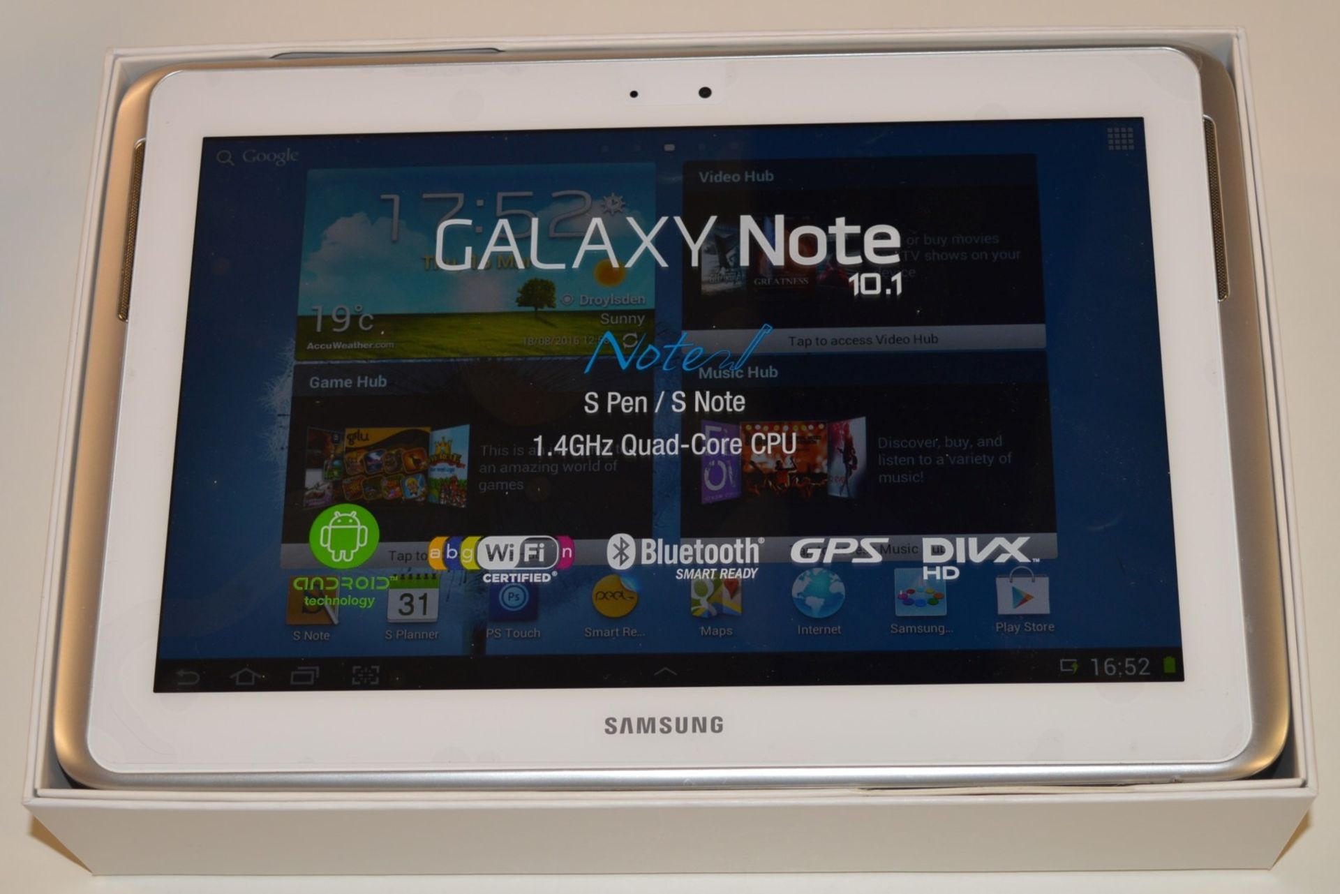 1 x Samsung Galaxy Note 10.1 Tablet Computer - Features Quad Core 1.4ghz Processor, 2gb Ram, 16gb - Image 2 of 10