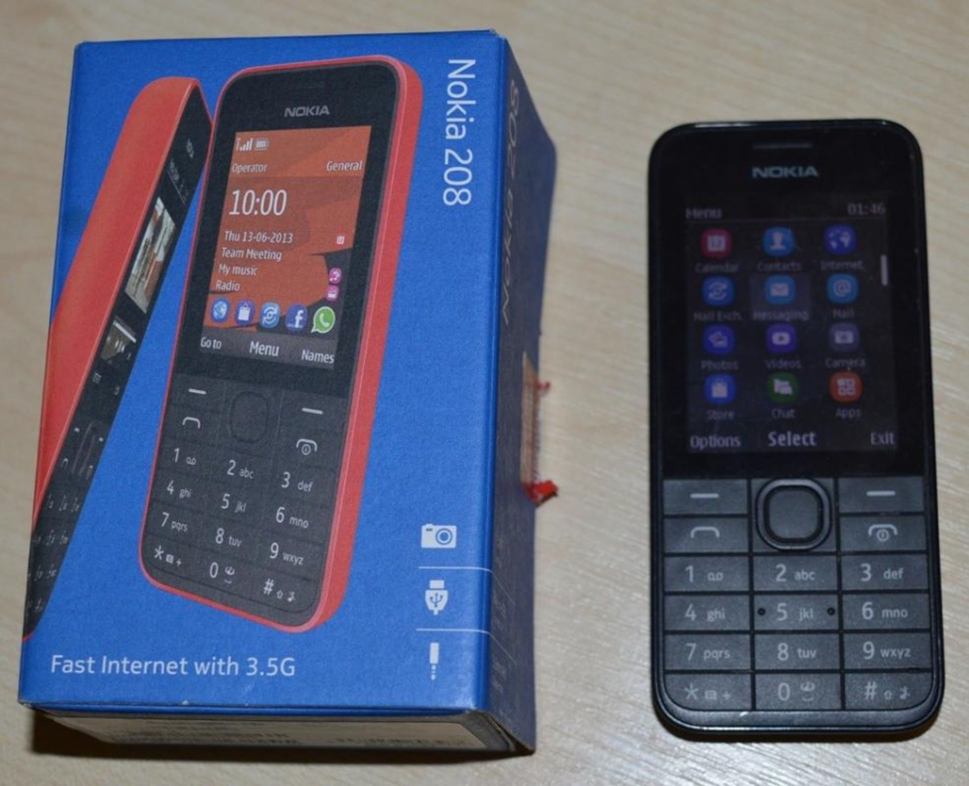 1 x Nokia 208.1 RM-948 Mobile Phone - MP3 Player - Video Playback 3.5G Internet - CL300 - Location: - Image 2 of 2