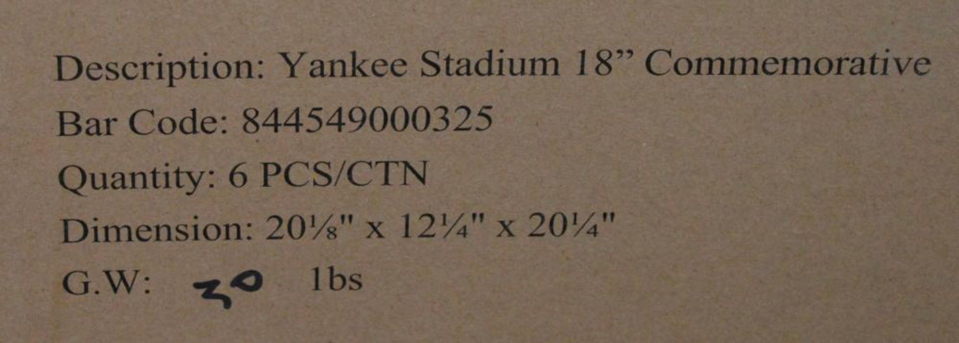 6 x 18" Commemorative Yankee Stadium Baseball MLB Plaques - New/Boxed - CL185 - Ref: DRT0749 - Locat - Image 5 of 8
