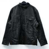 1 x Mens Biker-Style Faux Leather Jacket - New Without Tags - Recent Store Closure - Size: UK, Ext