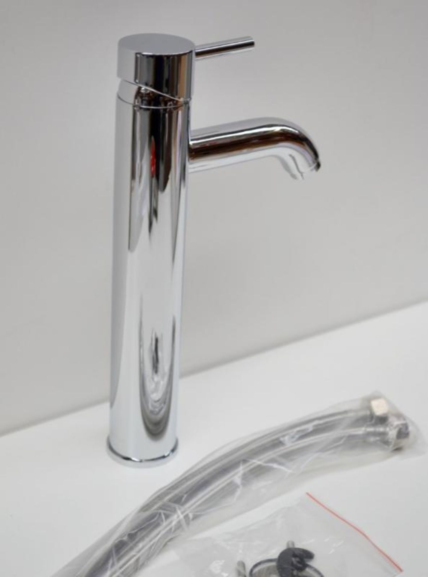 1 xPhaze High Rise Mixer  (TAP10A) - Designed To Complement Counter Top Basins - Ref: MTN006 - CL190 - Image 8 of 8