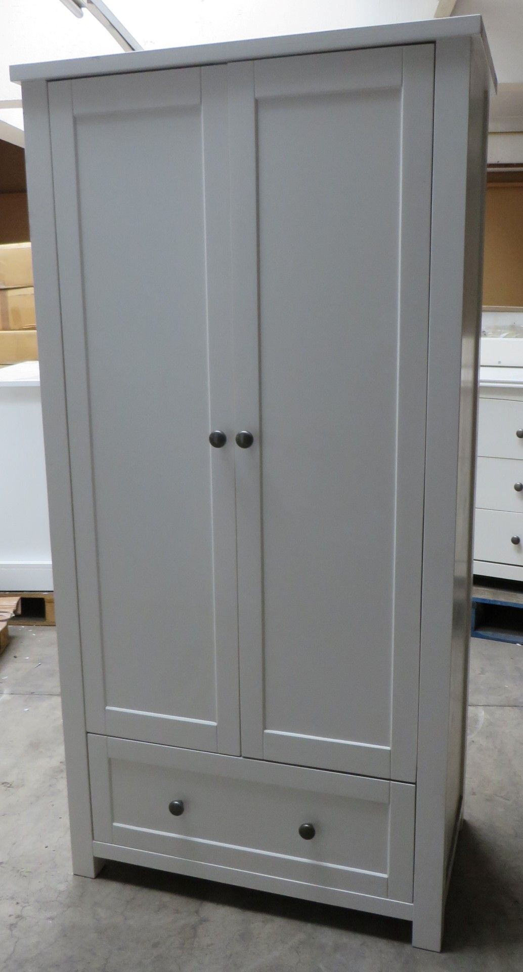 1 x Silver Cross New Nostalgia Full Size Wardrobe In White - Nursery Furniture - H180 x W90 x - Image 2 of 17