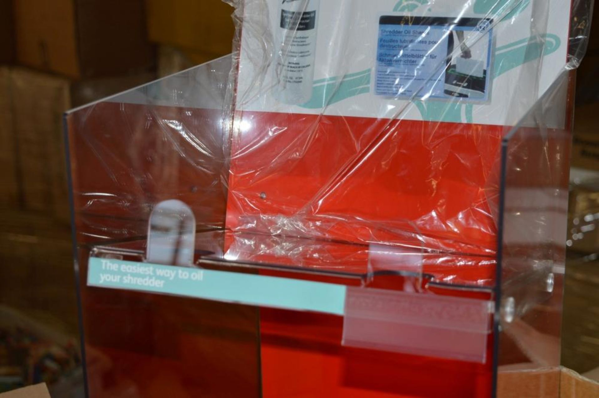 6 x Rexel Desktop Retail Display Units - Red and Clear Perspex - Qube3 Retail Innovation - New and B - Image 5 of 7