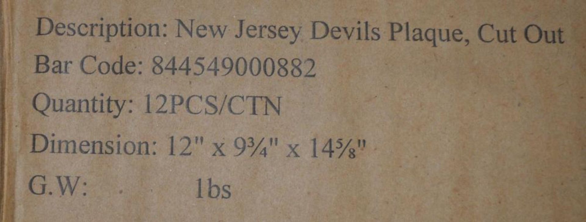 12 x 9"NHL Hockey New Jersey Devils Plaques - New/Boxed - CL185 - Ref: DRT0754 - Location: Stoke-on - Image 5 of 9
