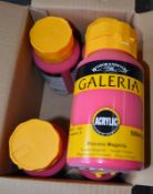 30 x 500ml Winsor & Newton Galeria Acrylic Process Magenta Paint - CL185 - Ref: DRT0745 - Location: