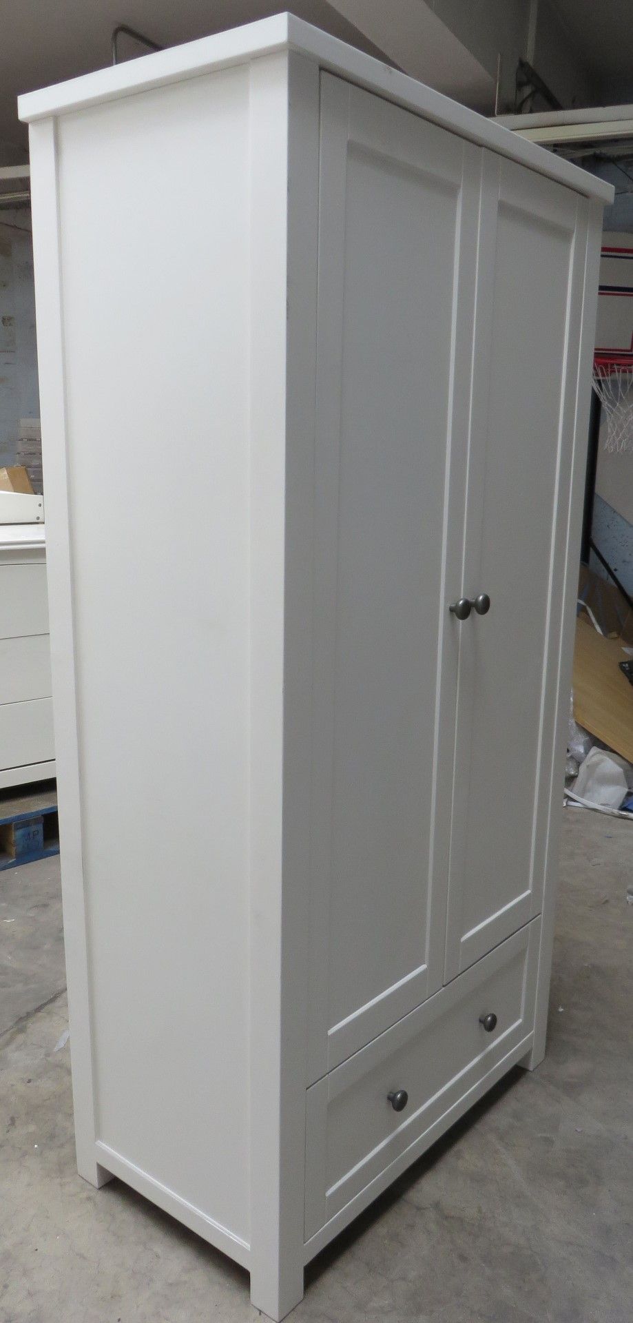 1 x Silver Cross New Nostalgia Full Size Wardrobe In White - Nursery Furniture - H180 x W90 x - Image 4 of 17