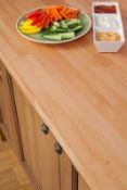 1 x Solid Wood Kitchen Worktop - PRIME BEECH - First Grade Finger Jointed Kitchen Worktop - Size: 30