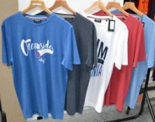 5 x Assorted PRE END Branded Mens T-Shirts - New Stock With Tags - Recent Retail Closure - Various
