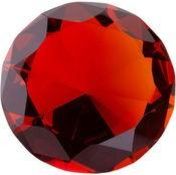 5 x ICE London Diamond Shaped Crystal Paperweights - Colour: Red - 100mm In Diameter - New / Unused