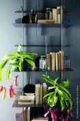 1 x GALLOTTI & RADICE "Navigi" Wall-mounted Bookcase / Shelving Unit - Dimensions: W70 x D24 x H120c