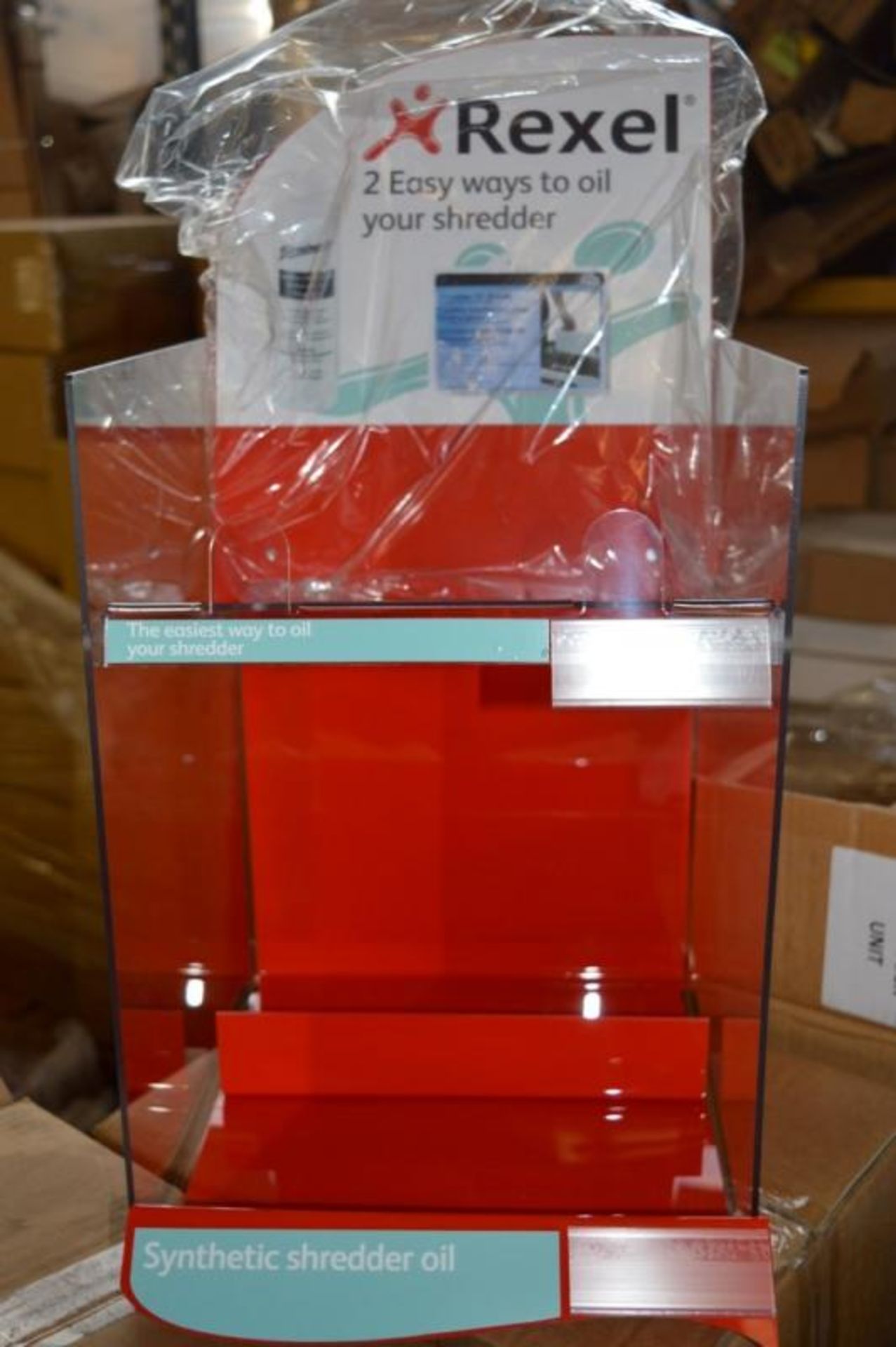 6 x Rexel Desktop Retail Display Units - Red and Clear Perspex - Qube3 Retail Innovation - New and B - Image 2 of 7