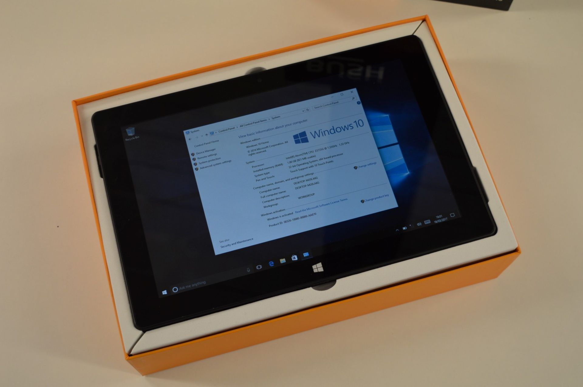 1 x Bush A1 10.1 Inch Windows Tablet - Features Include Intel Atom 1.8ghz Quad Core Processor, 1gb - Image 2 of 11