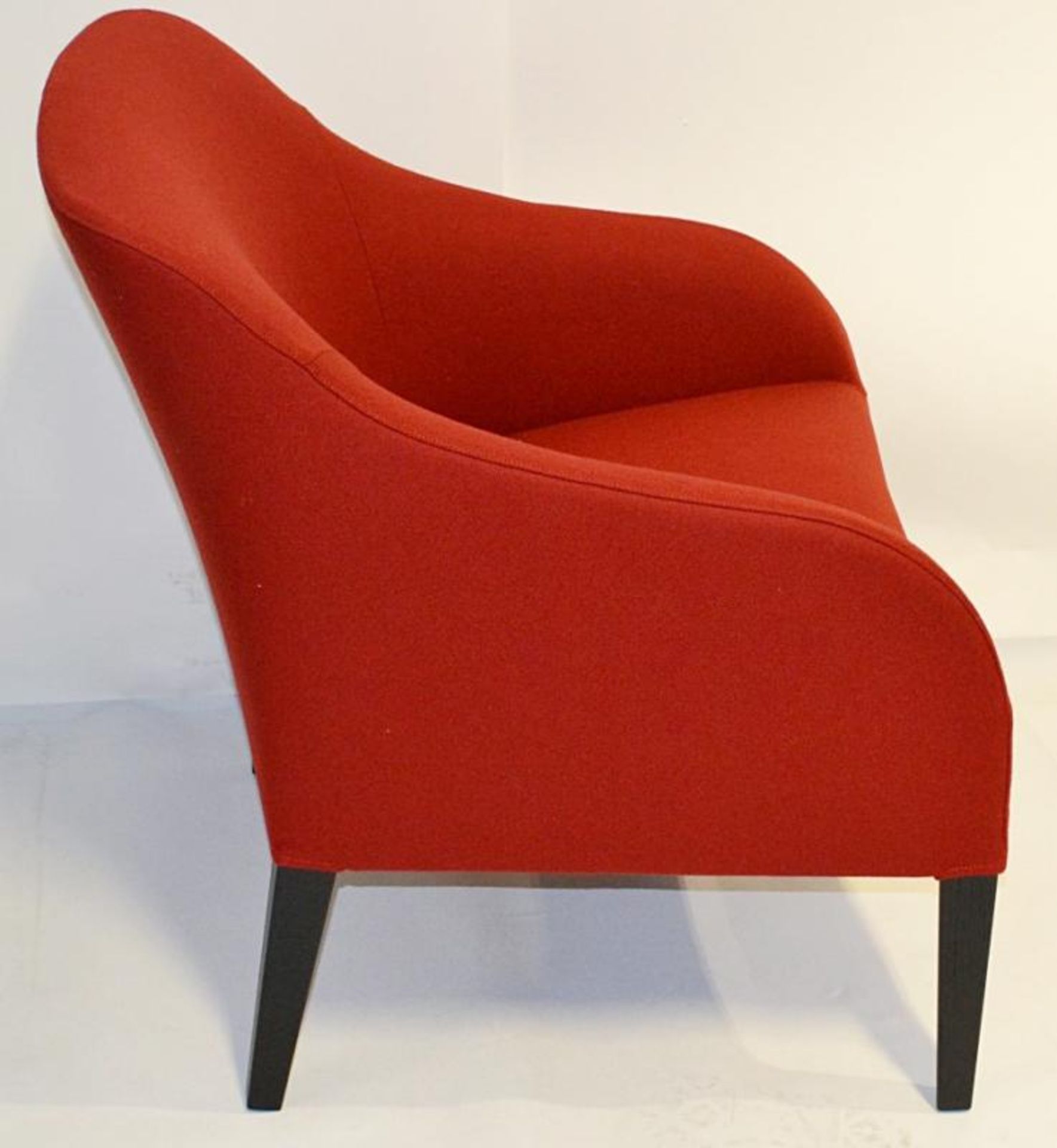 1 x B&B ITALIA Maxalto "Agathos" Armchair In Bright Red With Black Legs - Designed By Antonio Citter - Image 3 of 7