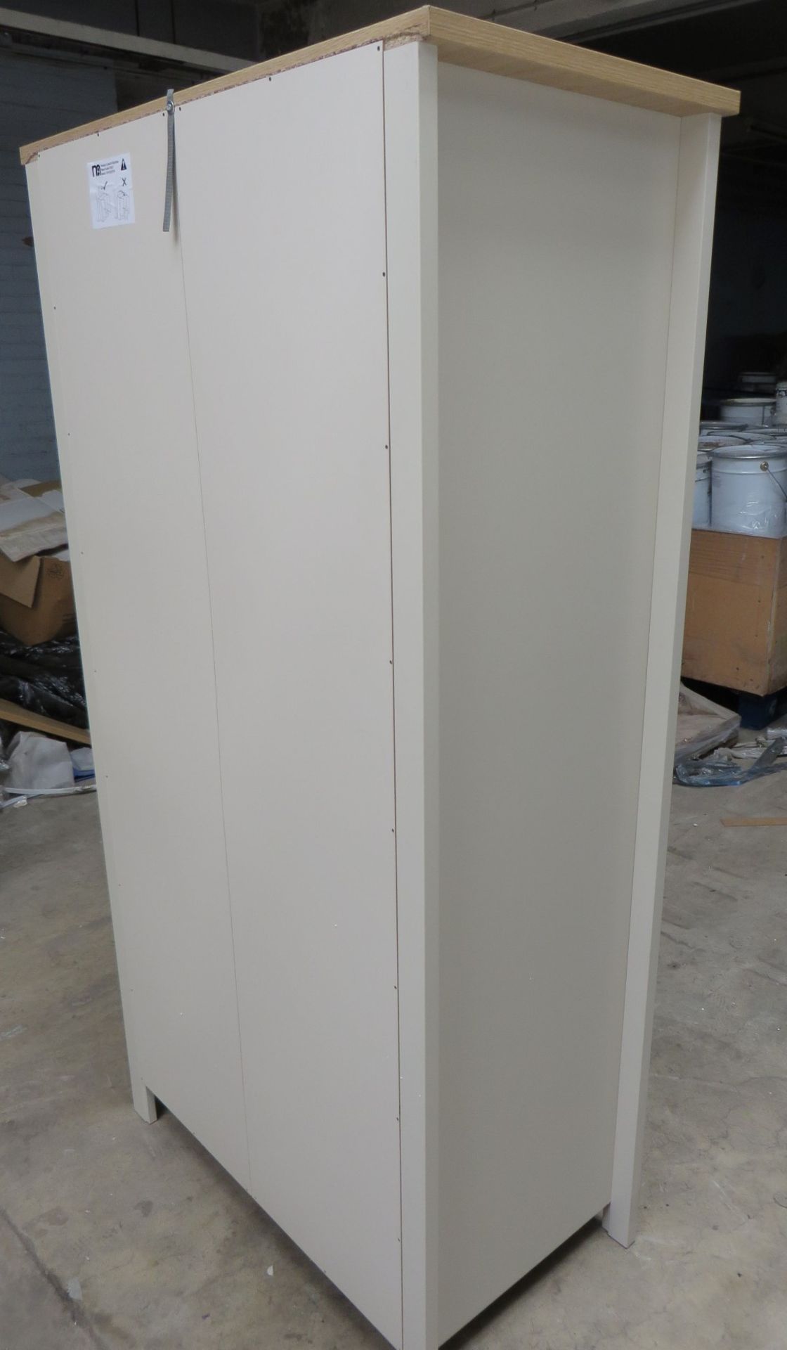 1 x Mothercare Lulworth Wardrobe In Classic White With Oak Effect Details - 52 x 93 x 180cm - - Image 13 of 19