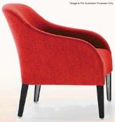 1 x B&B ITALIA Maxalto "Agathos" Armchair In Bright Red With Black Legs - Designed By Antonio Citter