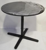 1 x VITRA "Super Fold" Table - Colour: All Black. Black Top With A Black Base - Dimensions: Diameter