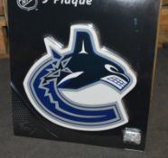 12 x 9" NHL Hockey Vancouver Canucks Plaques - New/Boxed - CL185 - Ref: DRT0753 - Location: Stoke-on