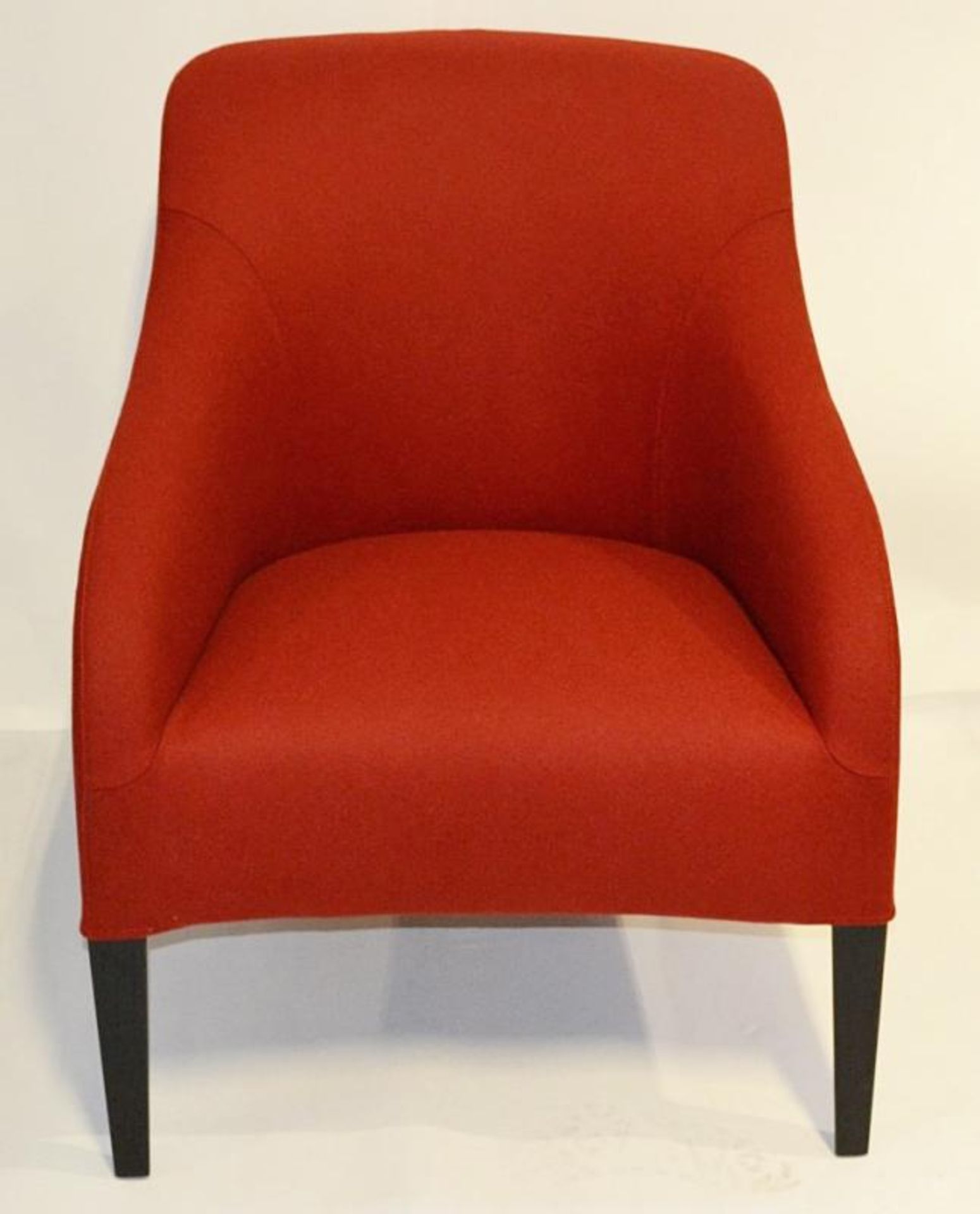 1 x B&B ITALIA Maxalto "Agathos" Armchair In Bright Red With Black Legs - Designed By Antonio Citter - Image 2 of 7