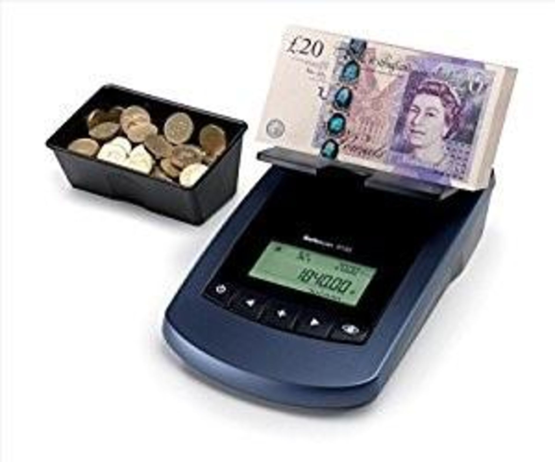 1 x SafeScan 6155 Coin and Bank Note Counter - Includes Coin and Note Trays, Box, Instructions and B