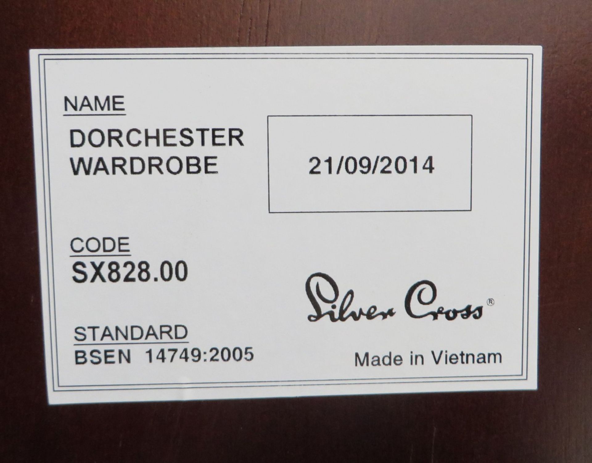 1 x Silver Cross Dorchester Full Size Wardrobe - Finished In Rich Dark Cherry - 61x108x186.5cm - - Image 12 of 15
